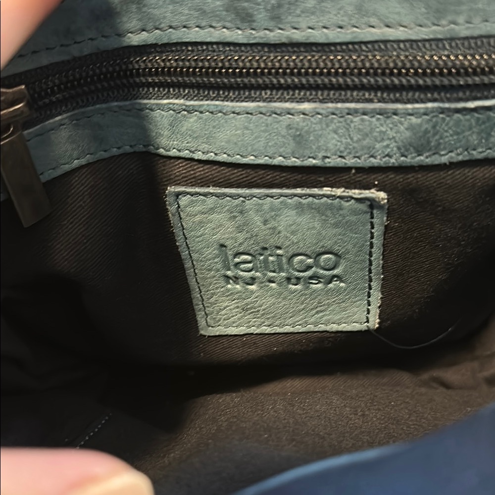 Blue Leather Women's Bag - Picture 2 of 6